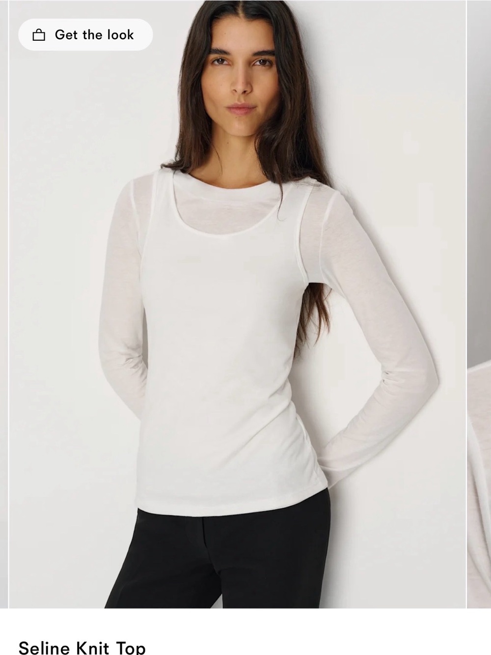 Reformation White Layered Tank Top